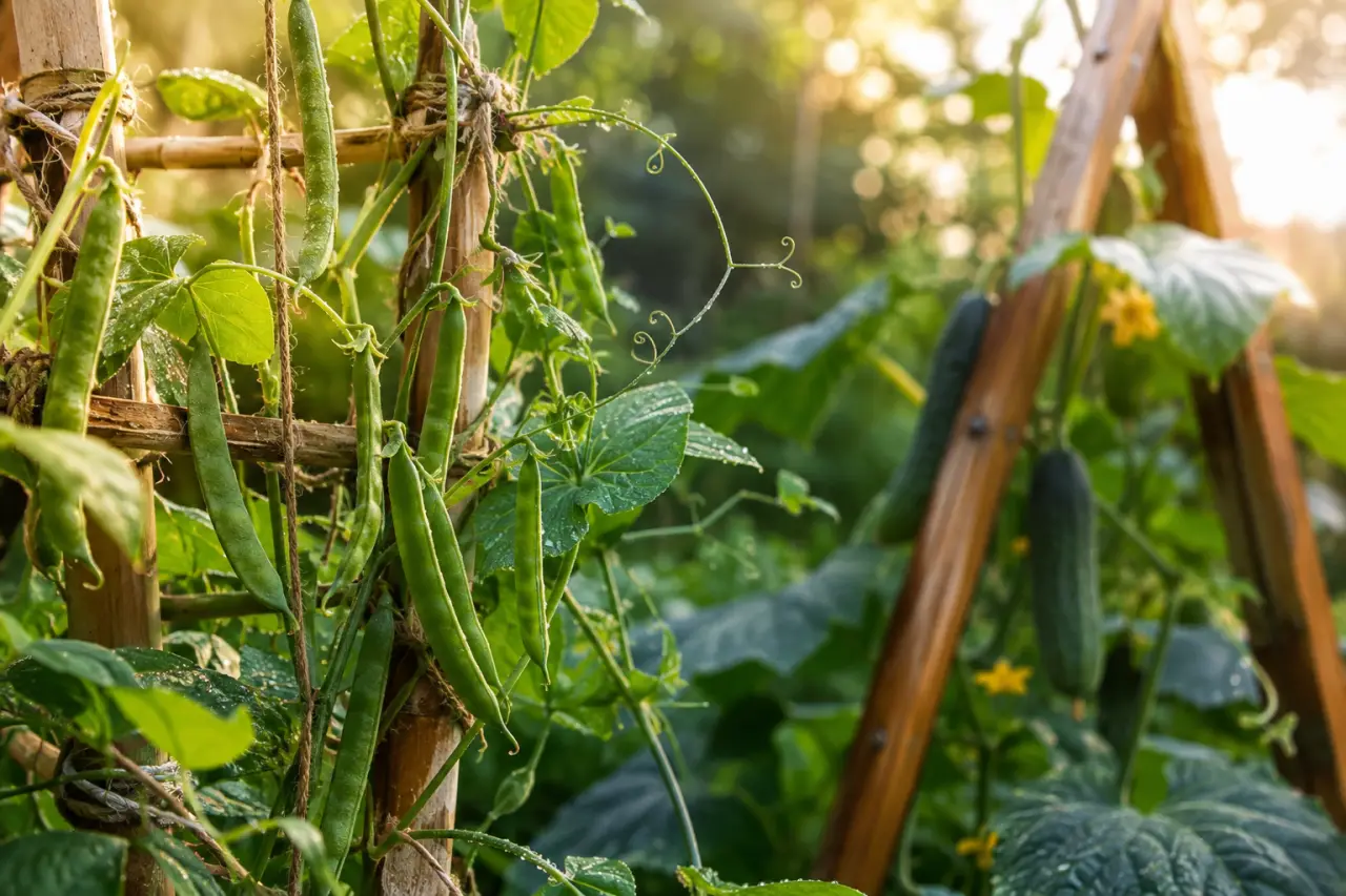Légumes grimpants au potager : gagner de la place sans se tromper de support