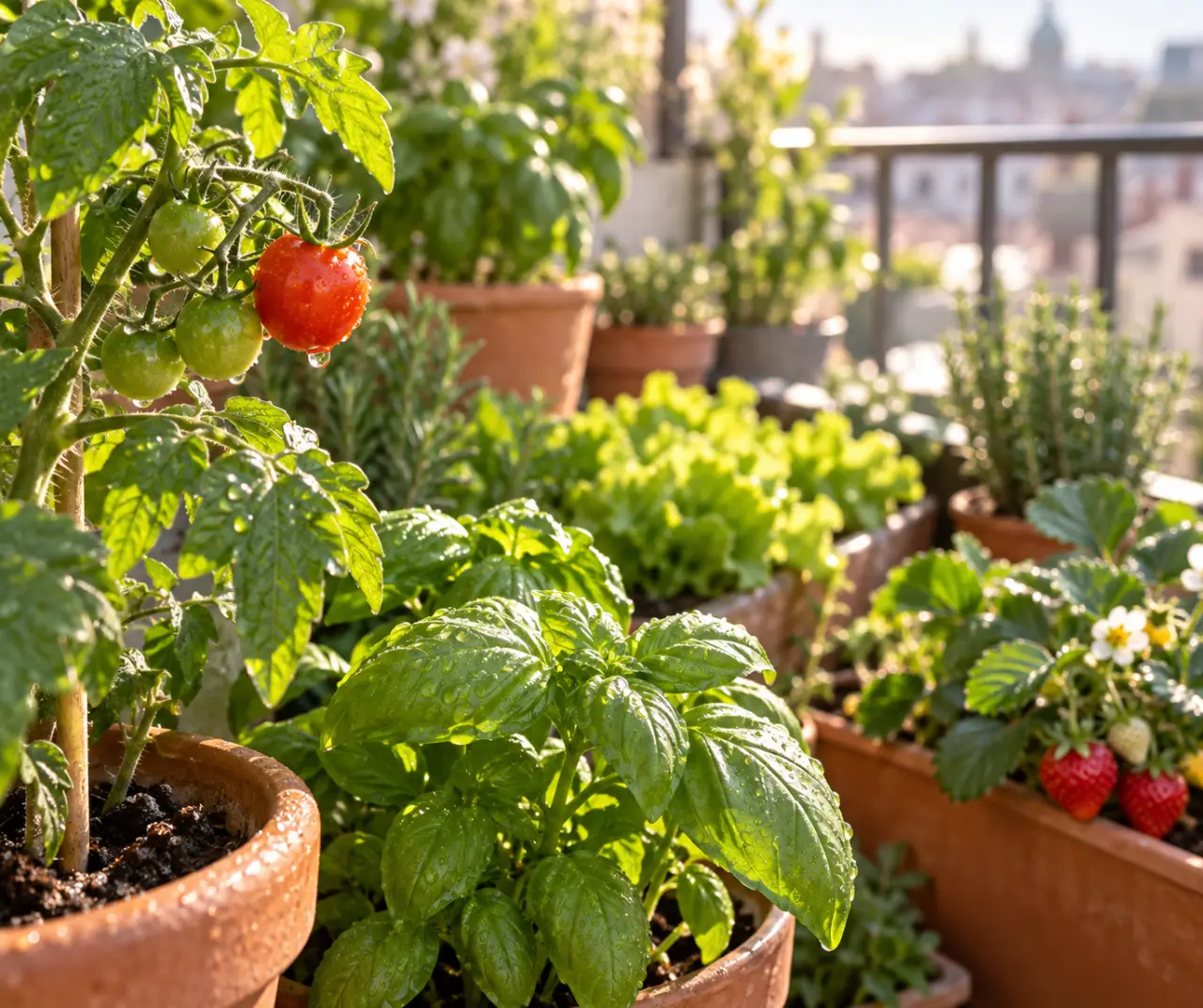 Potager sur balcon : adaptez le soleil, les pots et l’arrosage à vos récoltes