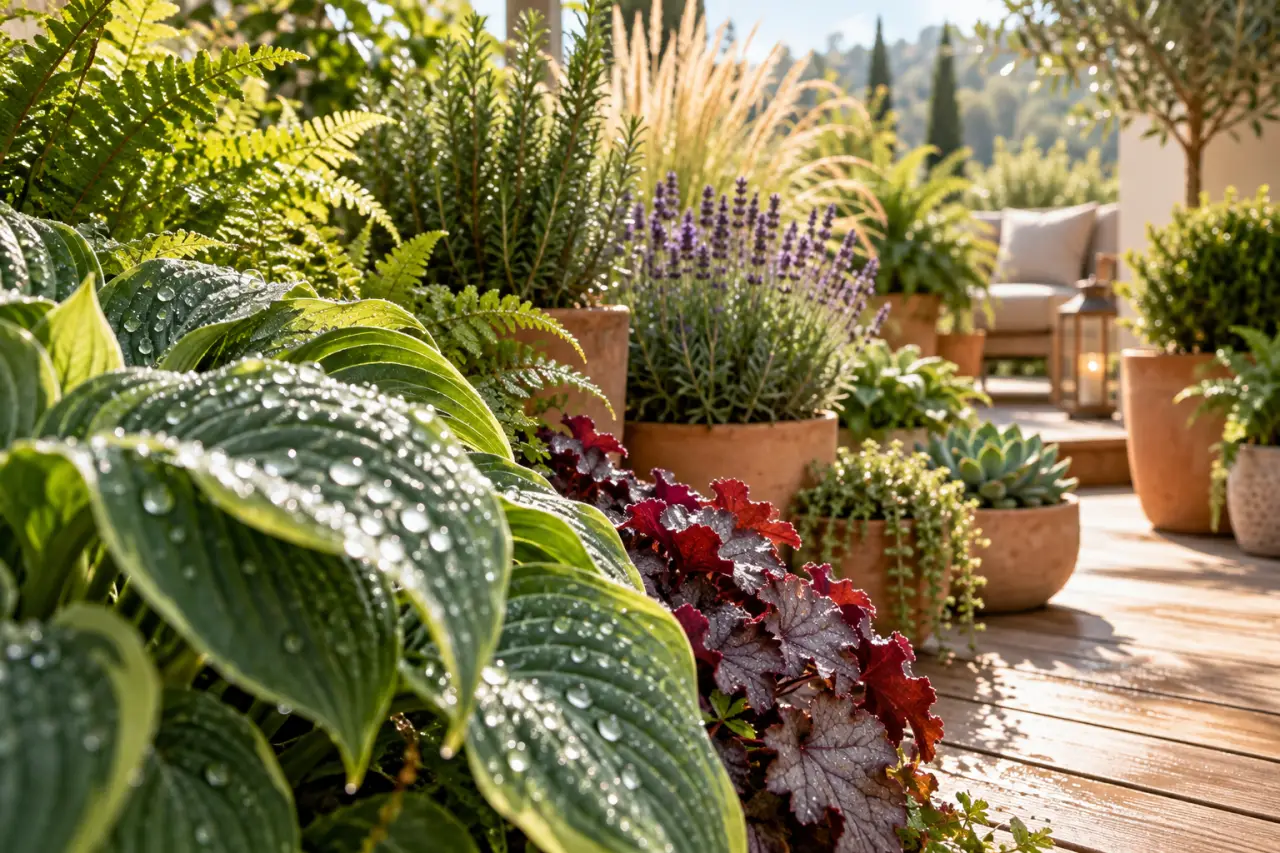 Plantes d’extérieur pour terrasse : le bon choix selon le soleil, l’ombre et l’entretien